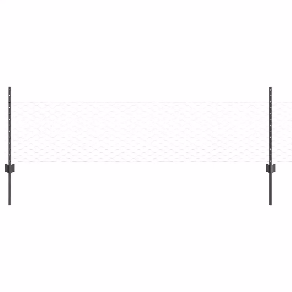 Recinzione esagonale con palo vidaXL in acciaio e PVC grigio L: 100 cm, H: 50 cm, P: 9 cm – 2