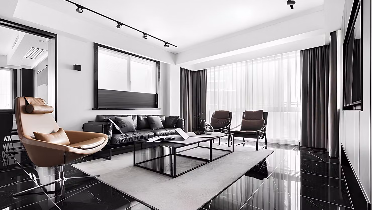Dreisitzer Couch Polster Design Sofa Moderne 3er Sitz Sofas Zimmer Möbel Schwarz