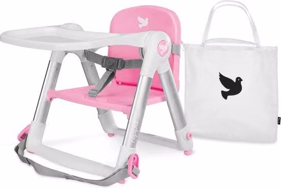 Seggiolone per bambini con borsa da trasporto, seggiolone pieghevole, rosa