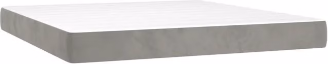 Materasso a Molle Insacchettate Rigidit¨¤ Media Grigio Chiaro 160x200x20 cm in Velluto