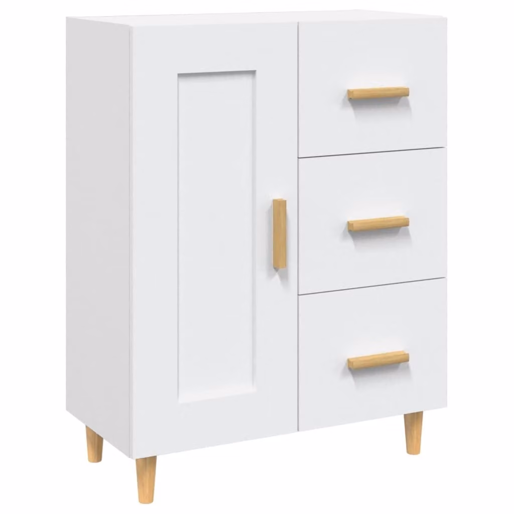 Credenza Bianca 69,5x34x90 cm in Legno Multistrato