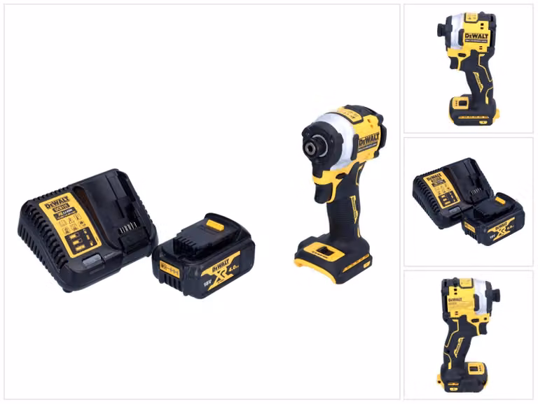 Avvitatore a impulsi a batteria DeWalt DCF 850 M1 18 V 205 Nm 1/4" brushless + 1x batteria ricaricabile 4,0 Ah + caricatore