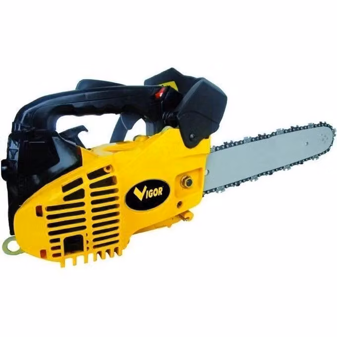Motosega a gas Vigor VMS-30 a 2 tempi, 25,4 cc, 800 W, barra da 30 cm con catena Oregon e lubrificazione automatica, colore giallo – 2