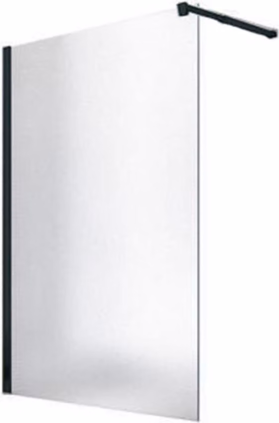 Glaszentrum Hagen 80x200 cm cabina doccia "LoLa-BK" - cabina doccia - vetro ESG da 10 mm - finitura satinata? (vetro satinato)