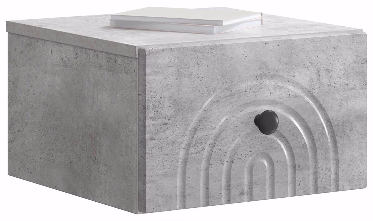 Mobiletto da notte a muro Grigio Cemento 33 x 34,5 x 20 cm
