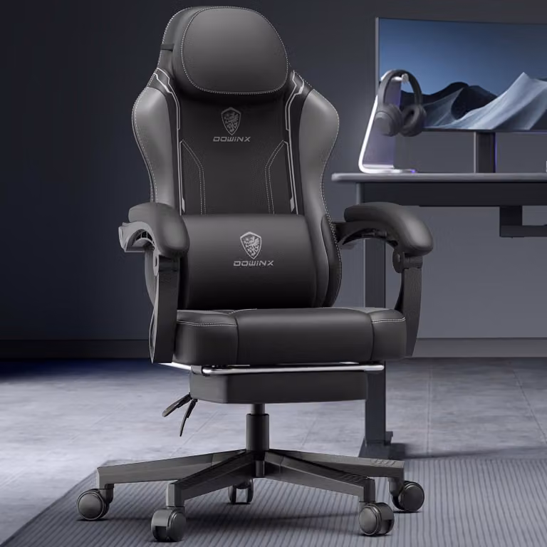 Sedia da gaming ergonomica - Sedia da gaming - Sedia da ufficio - Sedia nera - Poltrona - Rivestimento in ecopelle