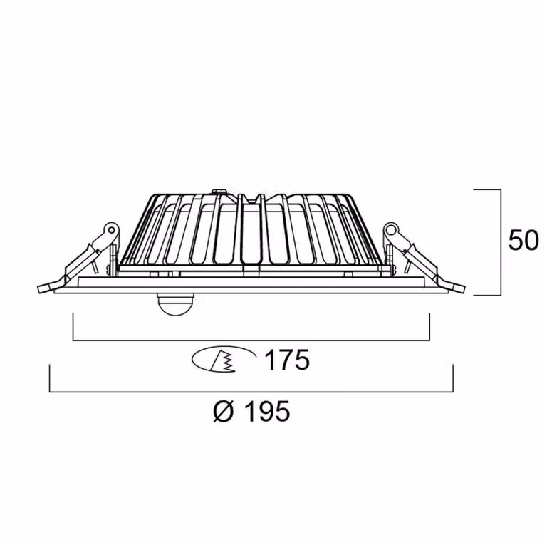 Sylvania Faretto a LED Insaver Slim, IP44, Ø 17,5 cm, sensore Slim, Bianco / Opale, Studio / Ufficio, Alluminio, Downlight