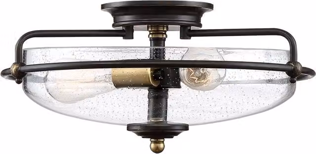 Plafoniera Industrial Nordica Griffin Acciaio Bronzo Ottone 3 Luci E27