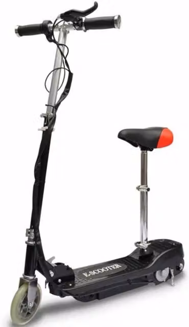 Monopattino elettrico pieghevole con sedile e batteria ricaricabile nero