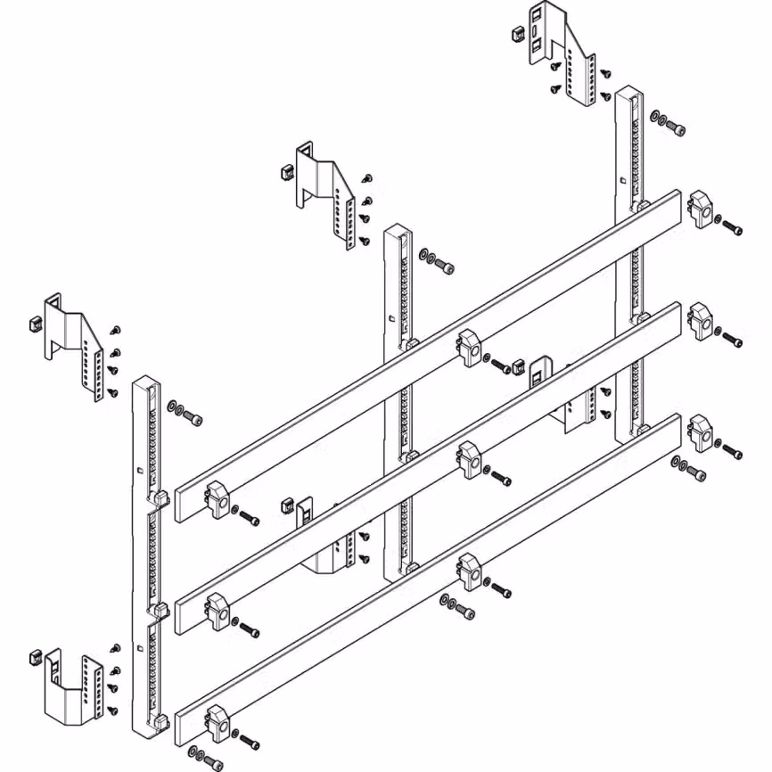 Modulo barra collettrice ABN profondo 4FB/5RE 185 mm con CU 50x10 mm, a 3 poli, EBM 150 mm MTSC45983