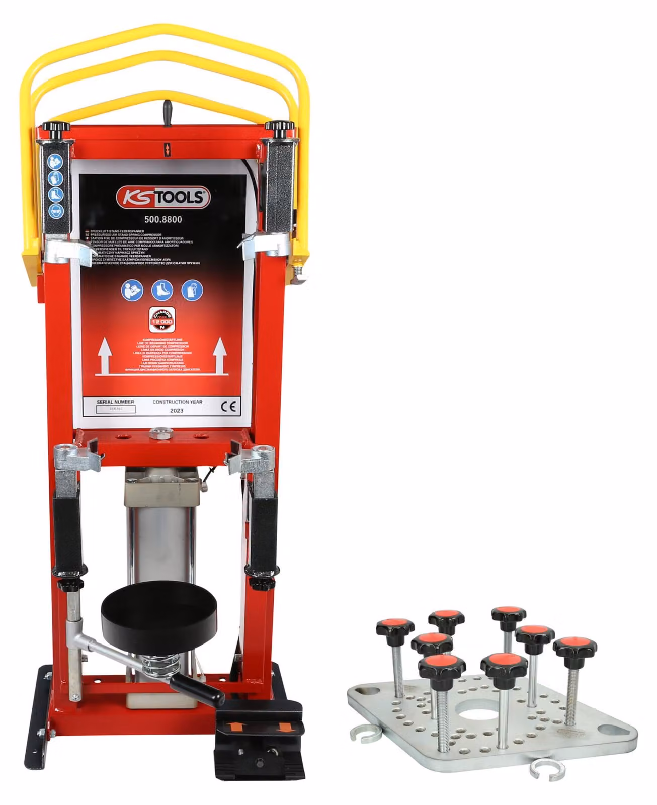 KS TOOLS Compressore pneumatico per molle con piastra di adattamento - 500.8805