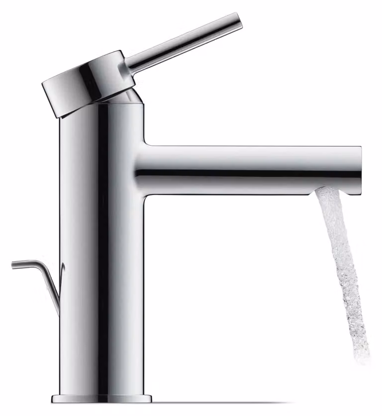 Miscelatore monocomando per lavabo, con sistema antischizzo, 117 mm, cromato