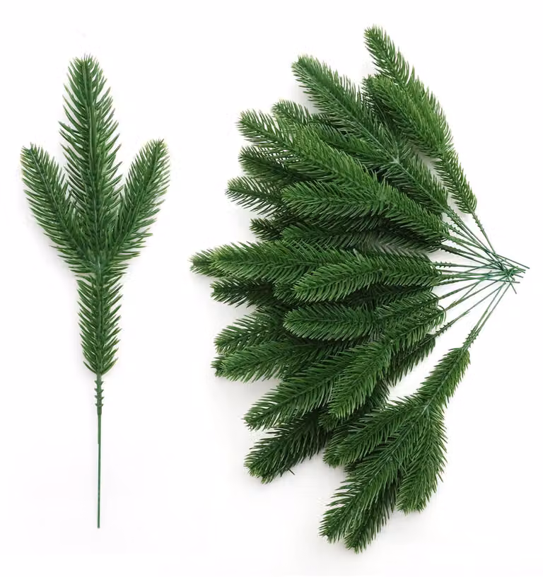 20 rami di pino artificiali per decorazioni natalizie