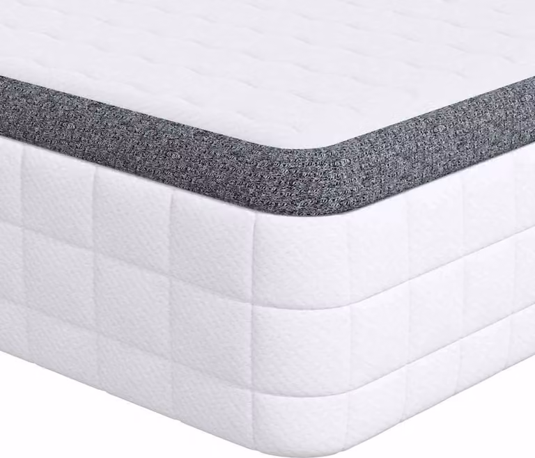 Materasso Bianco e Grigio 100 x 200 cm Molla Bonell