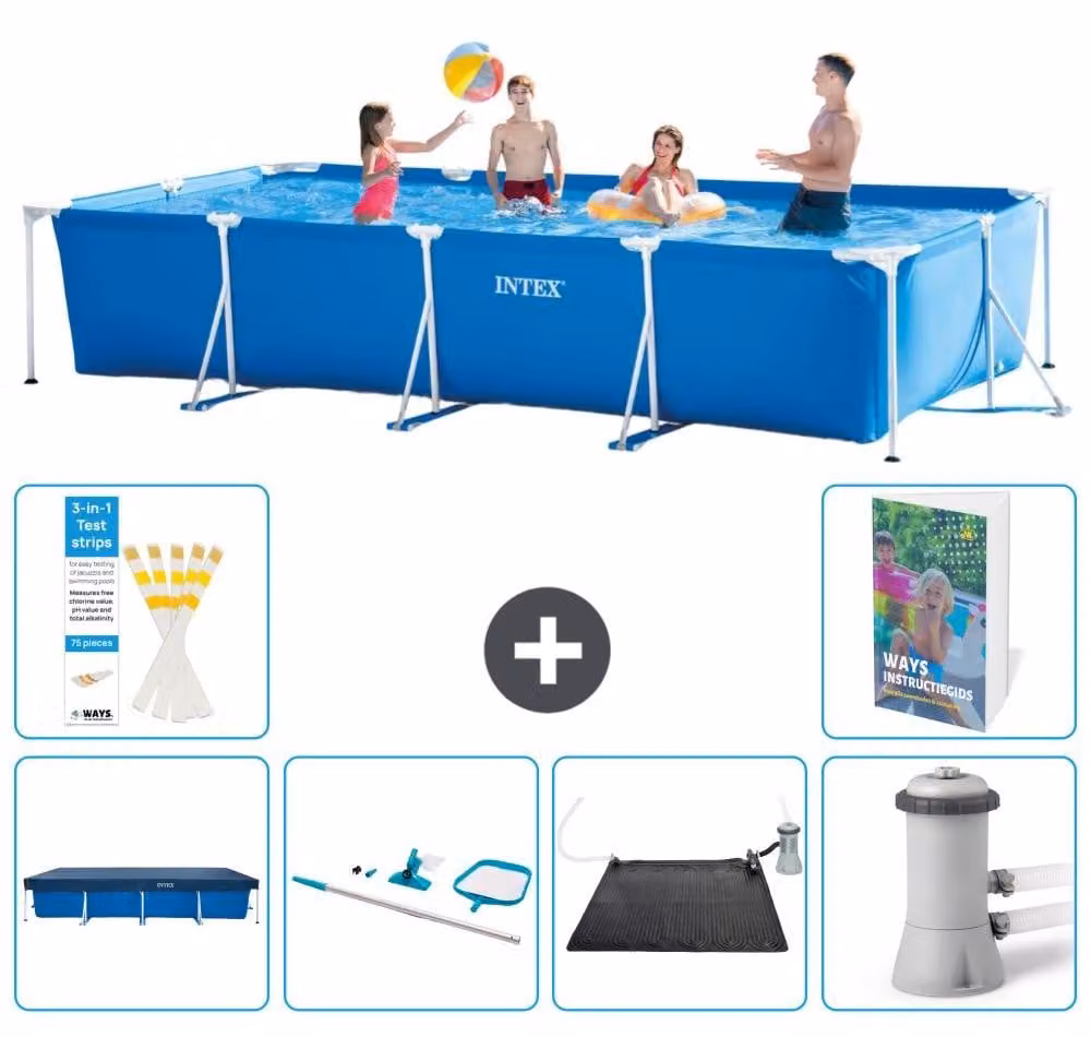Piscina fuori terra rettangolare - 450x220x84 cm - composta da 5 elementi, modello S67