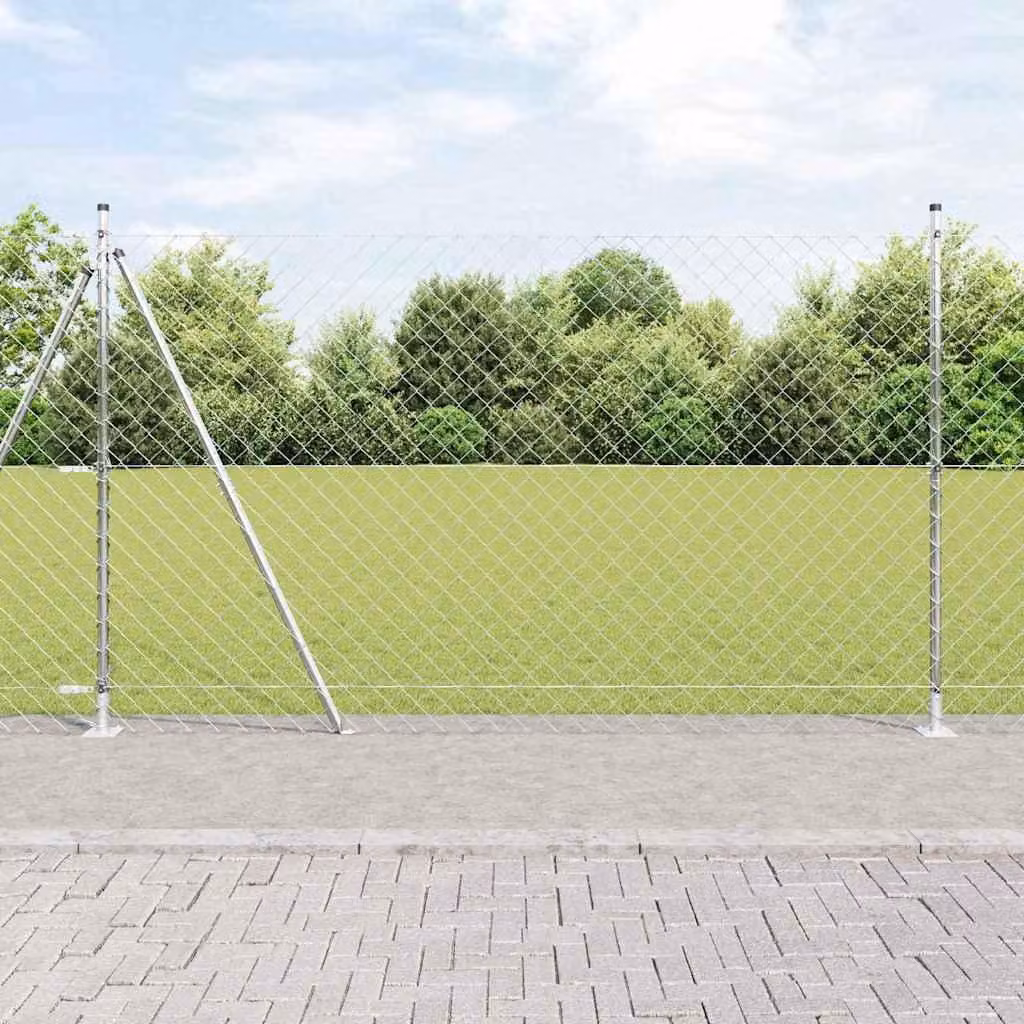 Maison Exclusive - Palo della recinzione Argento 10 x 1,6 m (rete 60 x 60 mm)
