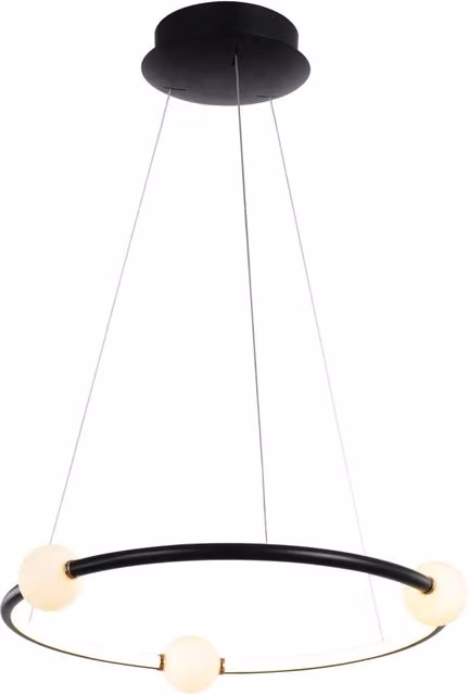 Lampadario Italux Lozanna moderno LED nero 36W 3000K Ø64