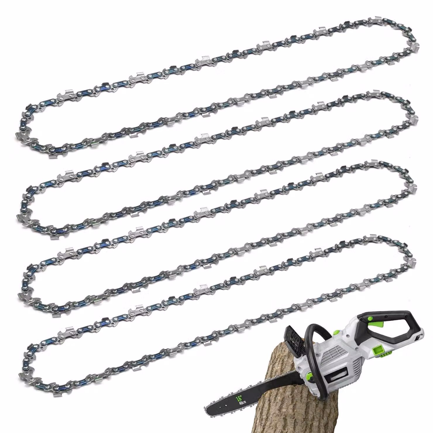 4 catene per motosega, lunghezza 35 cm