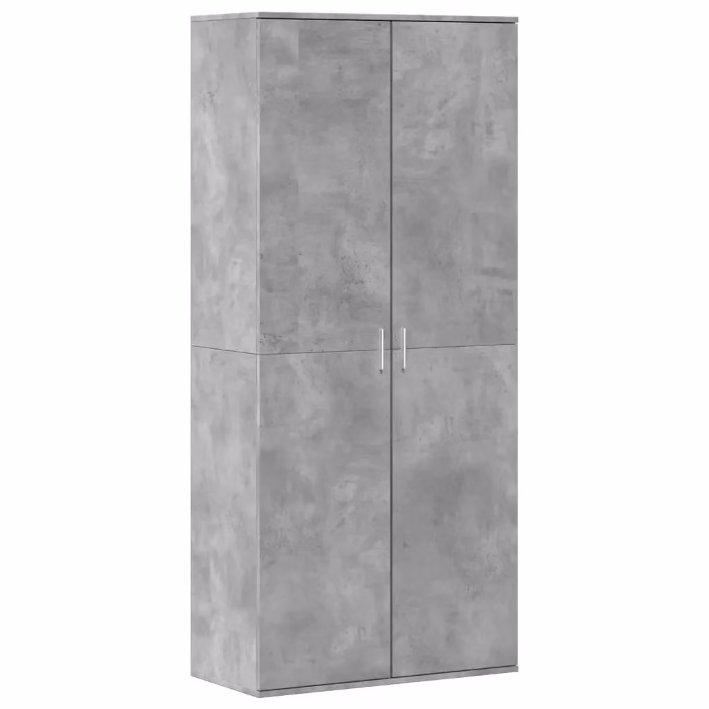 Scarpiera moderna vidaXL in legno grigio opaco L: 80 cm, P: 39 cm, H: 178 cm – 2