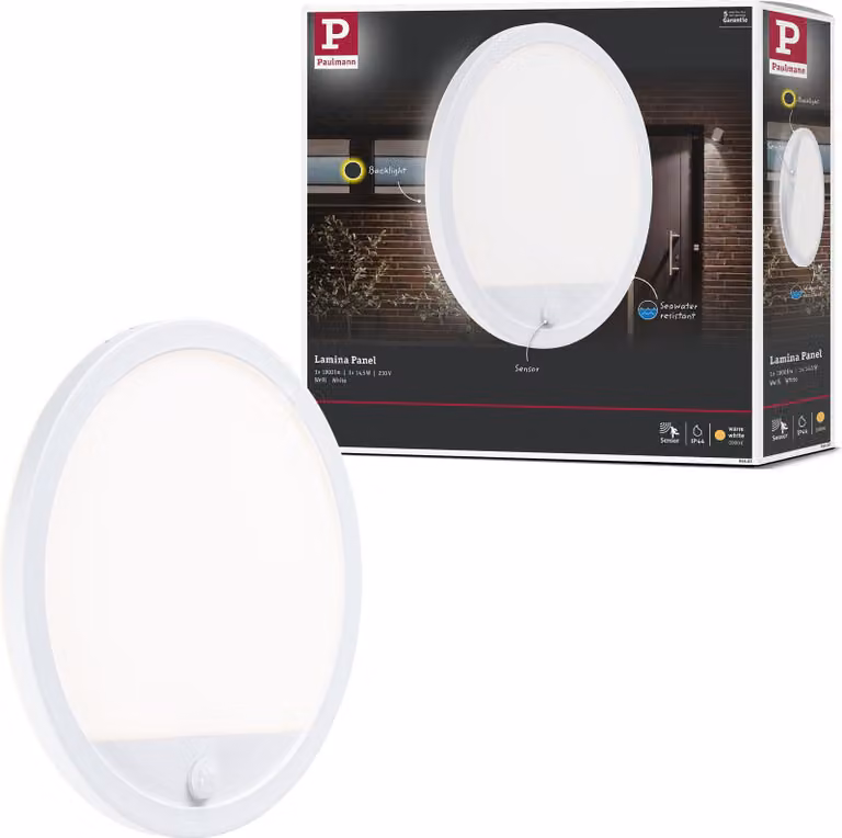 Paulmann Pannello LED per esterni Lamina Rilevatore di movimento crepuscolare (IR) resistente all'acqua di mare