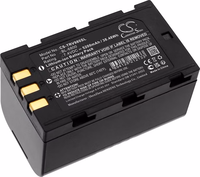 TECHTEK Batteria compatibile con [Hi-Target] A16, iRTK5 Host Bag, TS7, V98 sostituisce BL-6800