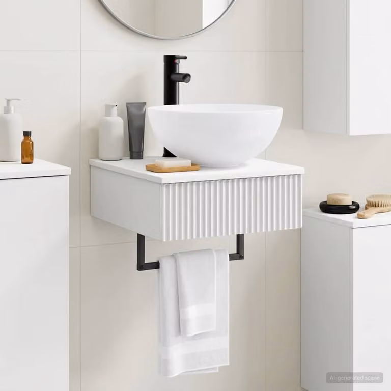 Lavabo da parete vidaXL Bianco Lucido L: 40 cm, P: 41 cm, H: 40,5 cm