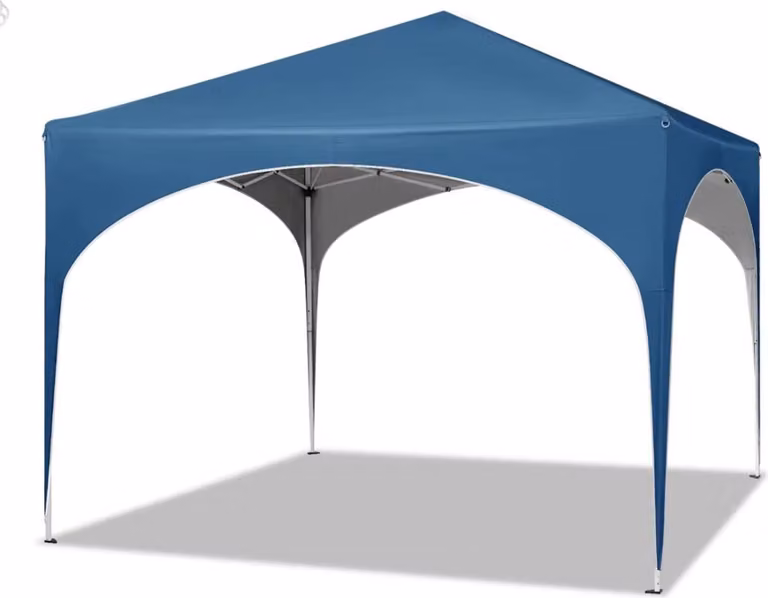 Happiq 3x3m tenda pop-up per feste - Padiglione da giardino impermeabile con tetto semicircolare - Altezza regolabile - Tenda pieghevole per mercati, campeggi ed eventi - Blu