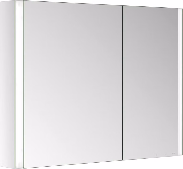 KEUCO SOMARIS Armoire de toilette murale 2 portes, asymétrique, avec miroir chauffant, 1000mm, 14503002201, 14503002201