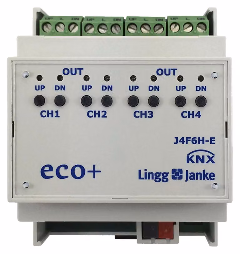 Attuatore per tende/tapparelle - Controllore per tende a 4 canali per domotica KNX J4F10H-E