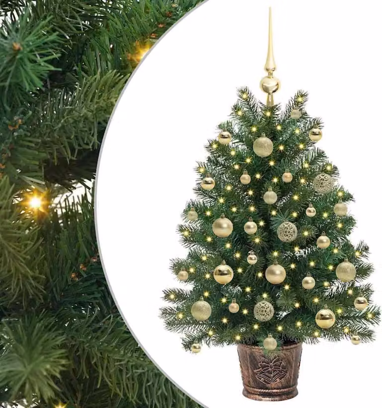 vidaXL Albero di Natale artificiale con 150 LED verde 95 cm PE e PVC