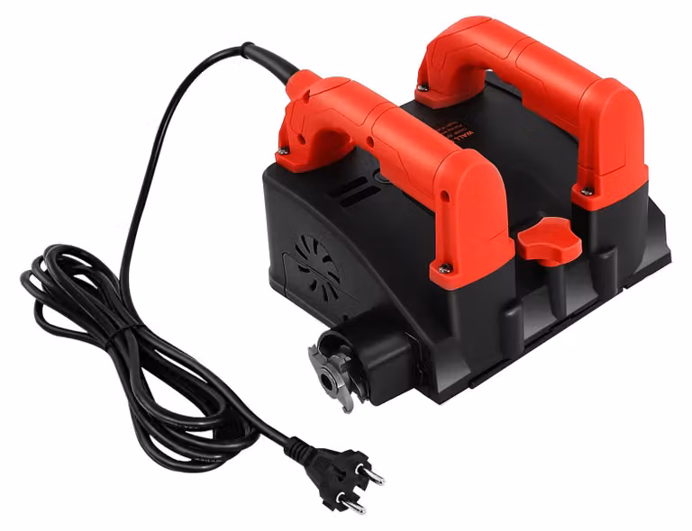 Fresatrice a colonna e levigatrice per calcestruzzo - 1200 W - 3000 giri/min - Larghezza di fresatura: 16 cm - 26 lame fresatrici - Profondità regolabile da 1 a 4 mm - Colore: rosso