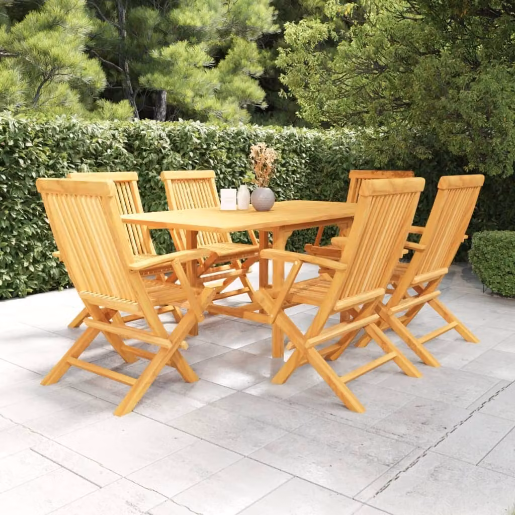 Maison Exclusive - Set da Pranzo da Giardino 7 pz in Legno Massello di Teak
