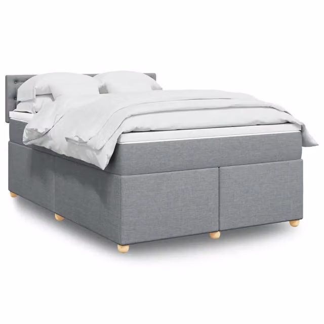 Letto Ibrido con Materasso e Struttura in Legno di Pino vidaXL, Grigio e Bianco, L/P/H: 140 x 190 cm