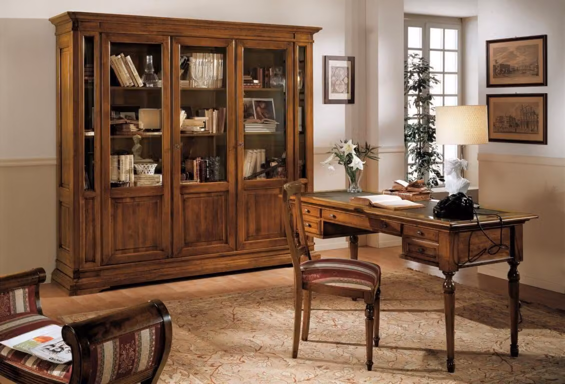 Büro Set Holztisch Stuhl Bücherregal Schreibtisch Regal Schränke 3tlg. Sets