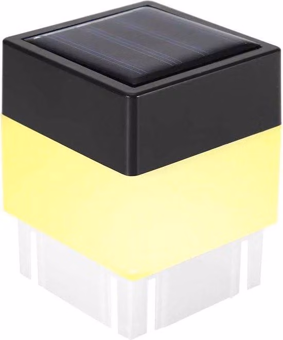 Lampada da esterno a energia solare con luce LED bianco caldo per cancelli, giardini e recinzioni - Impermeabile e resistente