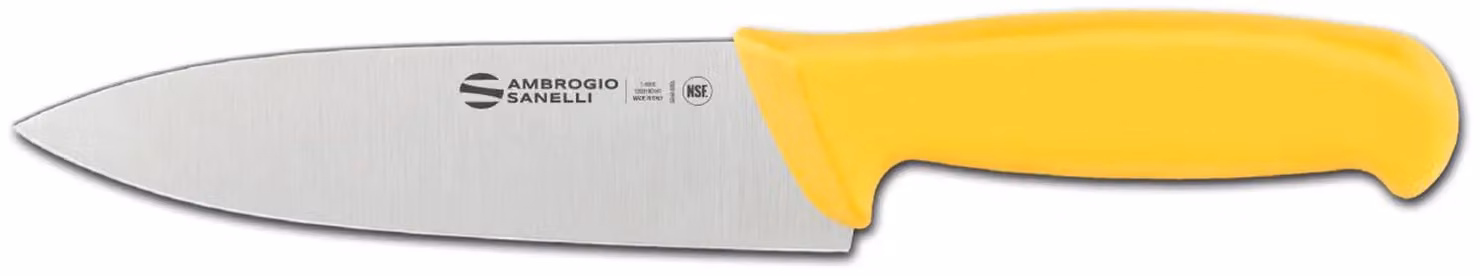 Coltello cucina, lama cm 16, colore giallo, linea Supra