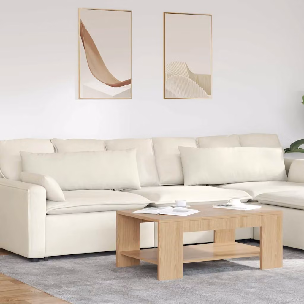 Set di 2 cuscini da divano vidaXL in tessuto a coste beige, L 120 cm x P 40 cm x H 40 cm