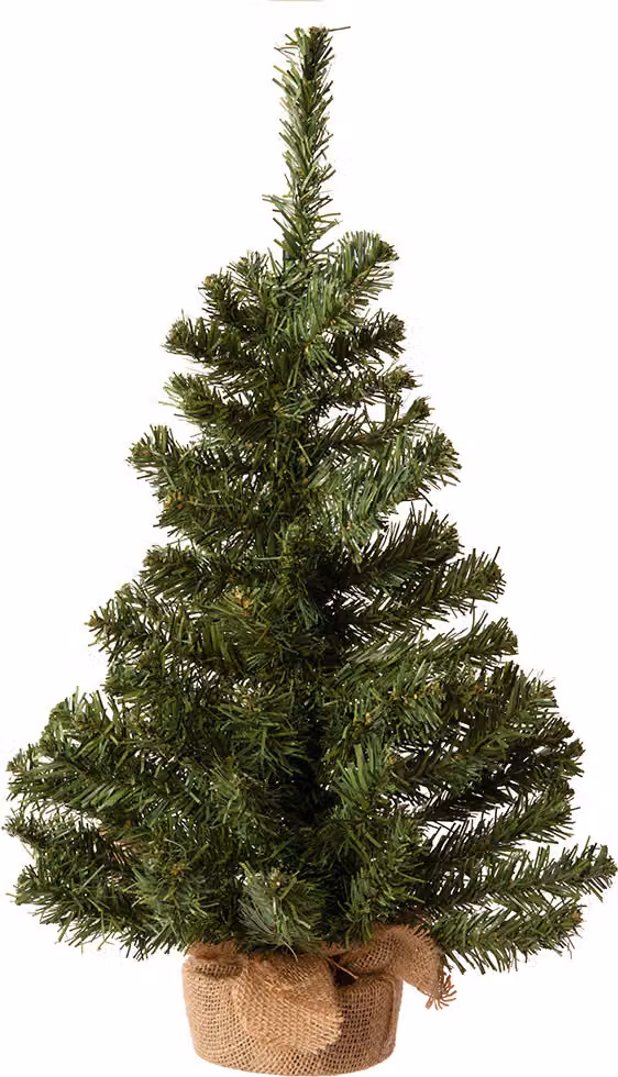 Abete artificiale in sacco di iuta 60 cm verde