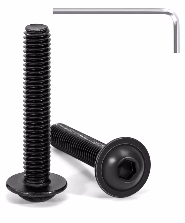 Viti a testa cilindrica M6 x 35 mm, 20 pezzi, in acciaio inossidabile nero, per applicazioni pesanti