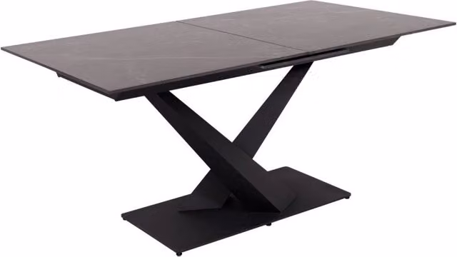 Tavolo allungabile Oliver Casa Collection con piano in ceramica nero marmo L: 160-200 cm, P: 90 cm, H: 75 cm – 1