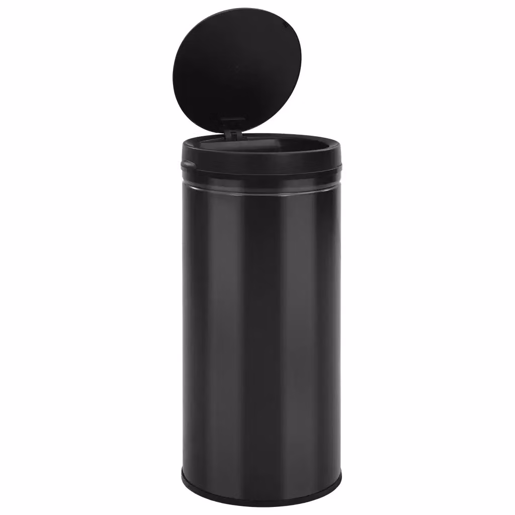 Pattumiera Automatica con Sensore vidaXL in Acciaio al Carbonio, Nero, 80 L – 2