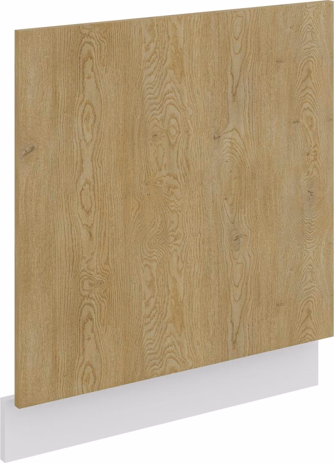 Pannello frontale per lavastoviglie da incasso da 60 cm, cucina CREMONA in rovere chiaro + bianco opaco