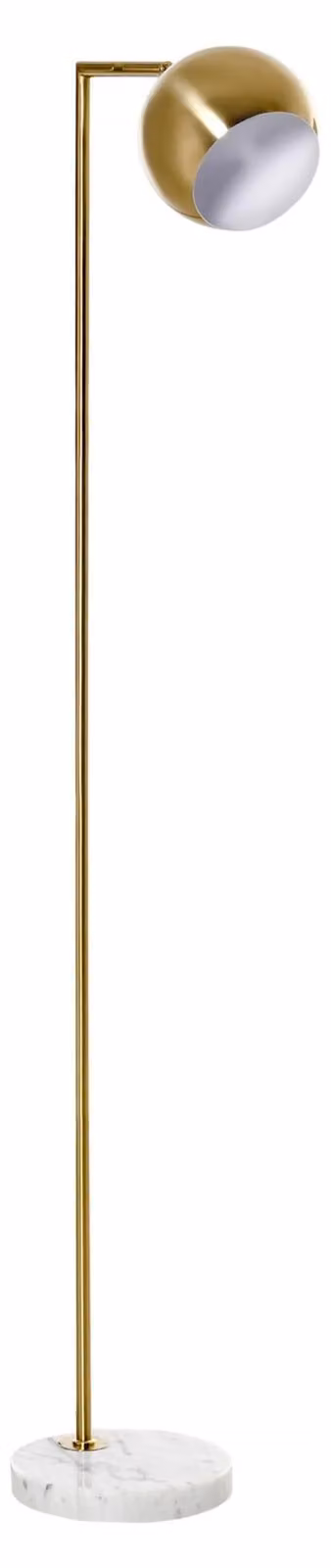 Lampada da Terra 38x26x165 cm E27 Paralume Regolabile Oro