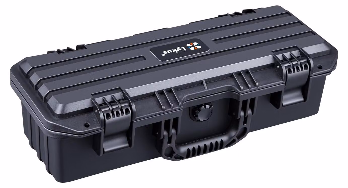 Valigetta impermeabile con imbottitura in schiuma personalizzabile, dimensioni 42,7 x 13,6 x 12,2 cm, ideale per proteggere oggetti di forma sottile