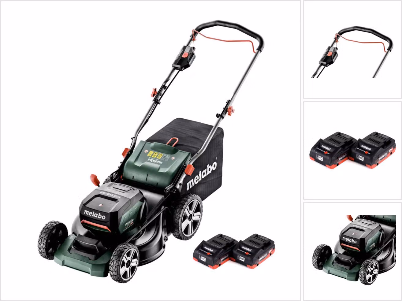 Metabo RM 36-18 LTX BL 46 tosaerba a batteria 36 V ( 2x 18 V ) 46 cm brushless + 2x batteria 4,0 Ah - senza caricabatterie