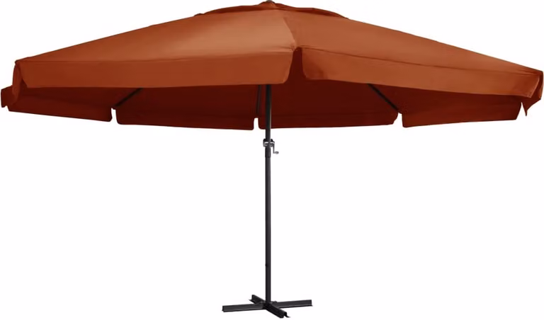 The Living Store ombrellone in alluminio 600 cm terracotta rosso