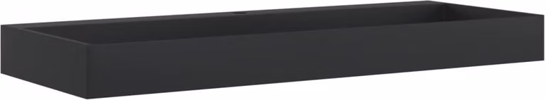 Lavandino 120x46x11 cm Blocco in Marmo/Minerale Nero Opaco