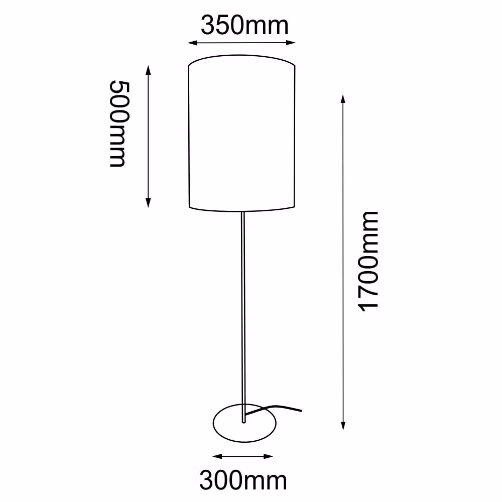 Lampada da terra Shilo nera e beige con paralume in tessuto, dimmerabile, Altezza: 170 cm – 2