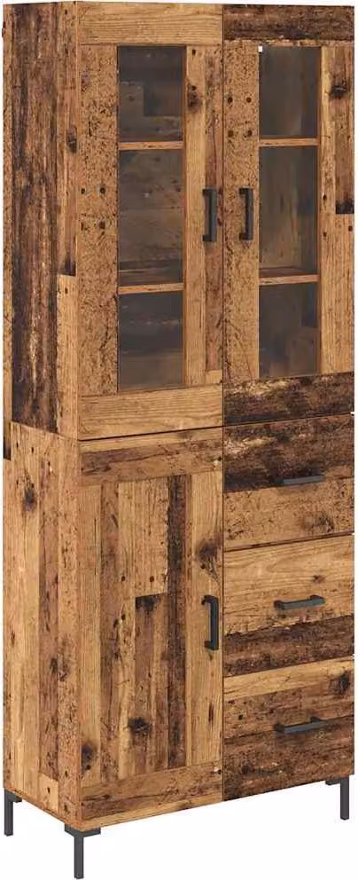 Credenza con cassetto 2 pcs Legno vecchio Legno multistrato