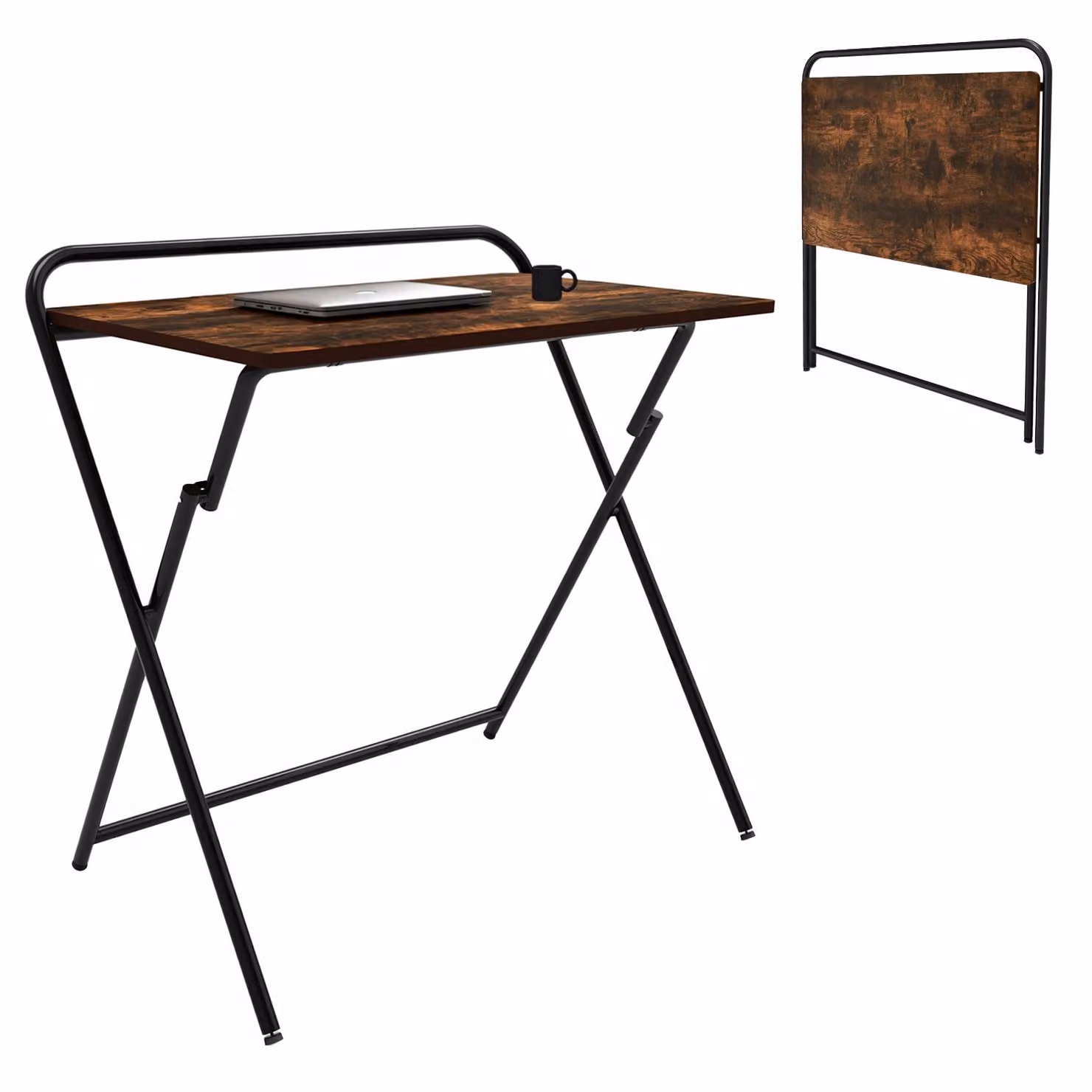 Tavolo multifunzionale per laptop Maclean piano nero 50x80cm 50kg max. MC-127 B